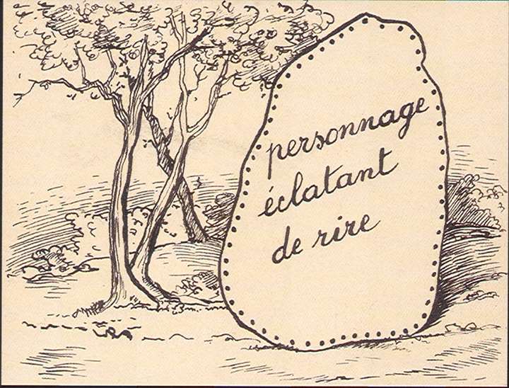 Personnage éclatant de rire
